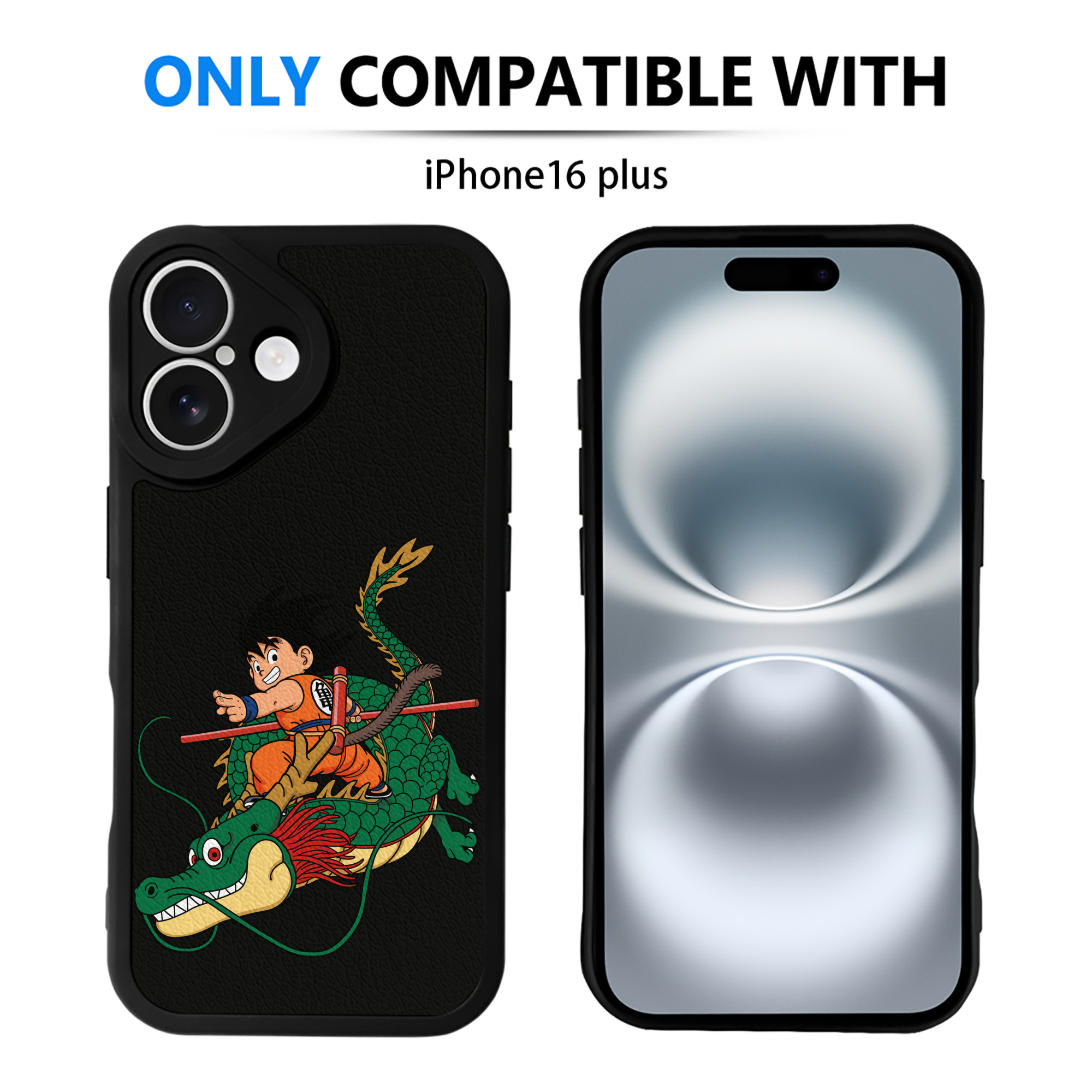 （画像用） ドラゴンボール 孫悟空（そん ごくう）Son Goku カカロット DRAGON BALL Kakarotto 【iPhone 16シリーズ対応】シリコンスマホケース（レザー調） 材質：シリコン